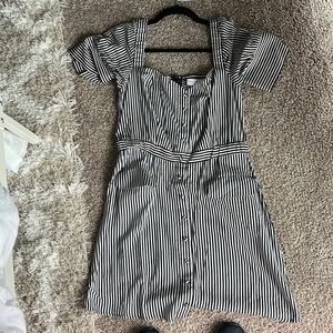 Black and white striped dress size medium